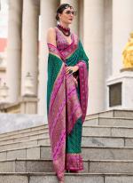 Banarasi Silk Green Casual Wear Printed Saree